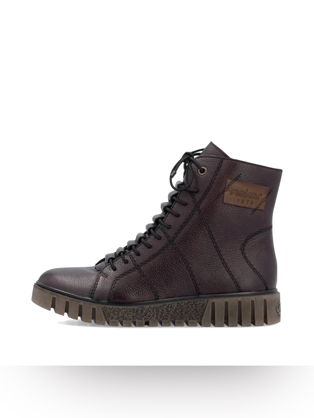 Rieker Women's Fenja 21 Lace Boot (Deep Maroon Wine) Size 37